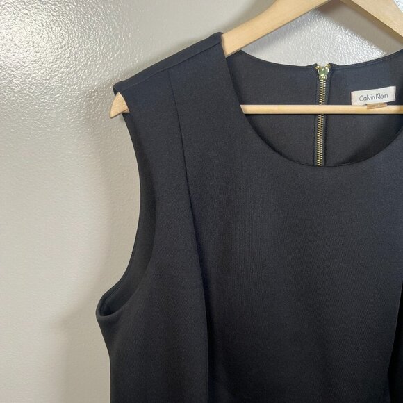 Calvin Klein Scuba Sheath Dress Size 22W Black Career Work Funeral Office - Picture 4 of 7